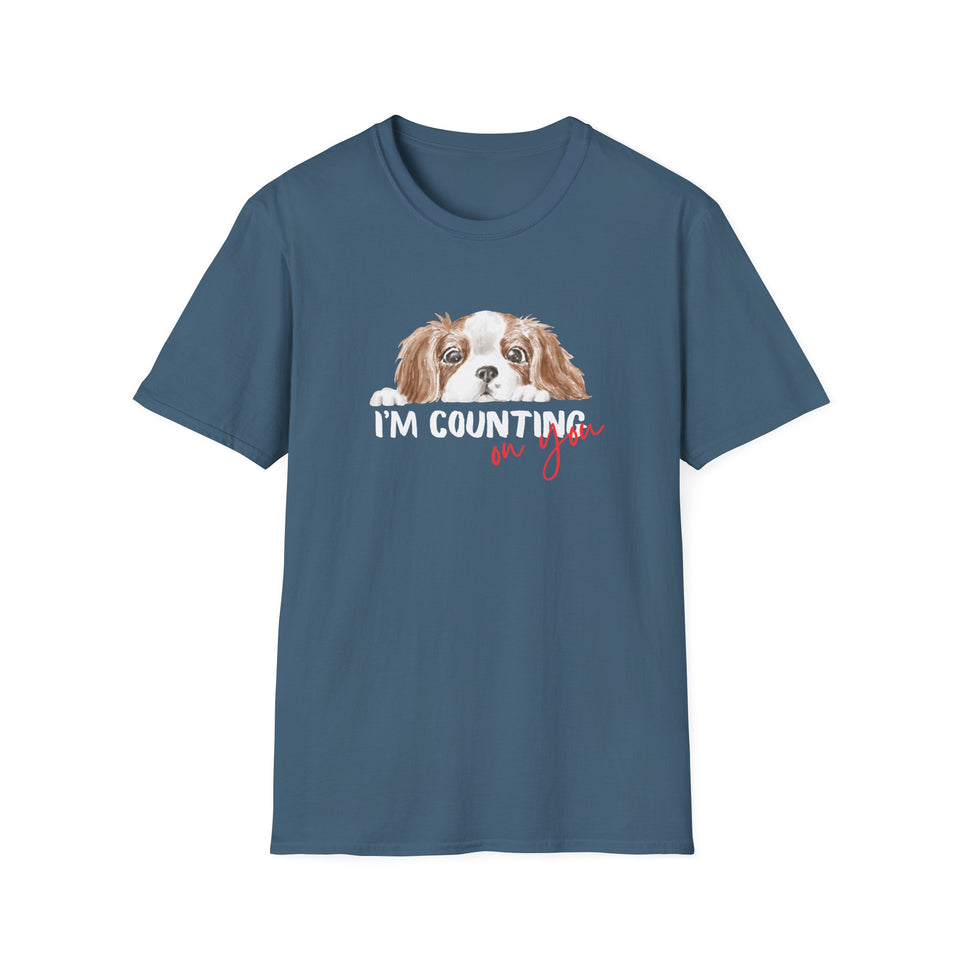 Cute Dog Lover T-Shirt - 'I'm Counting on You' Graphic Tee