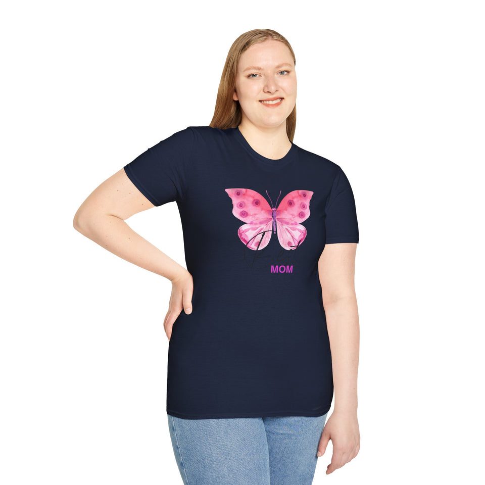 Best Mom Butterfly T-Shirt - Unisex Softstyle Tee for Mother's Day