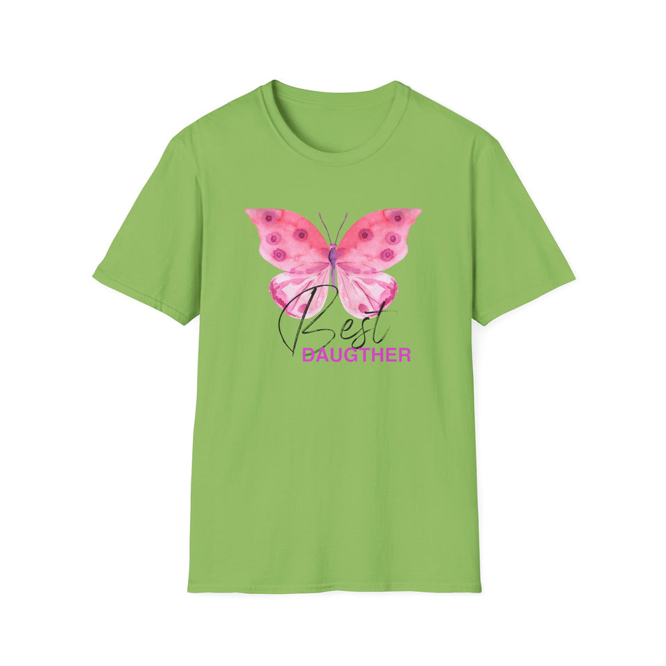 Best Daughter Butterfly Unisex Softstyle T-Shirt